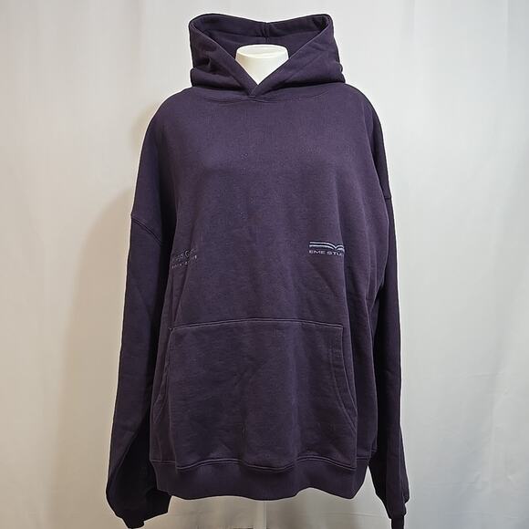 EME Studios Hoodie Womens Size Large Oversized Purple Always Grateful Gratitude - Picture 1 of 12